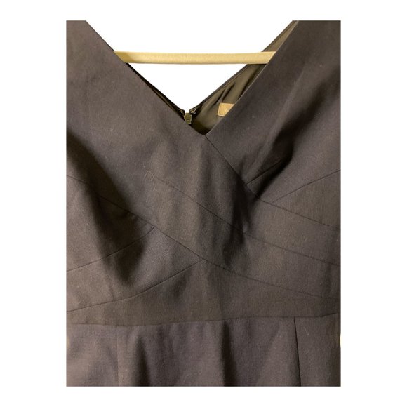 Banana Republic Dress Womens 2 Navy Blue Wool V-Neck Cap Sleeves Mini Sheath - Picture 4 of 6